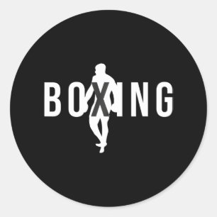 Boxing Is My Therapy One Coolest Funny Boxing Classic Round Sticker