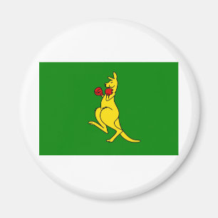 Boxing kangaroo collector item"s magnet