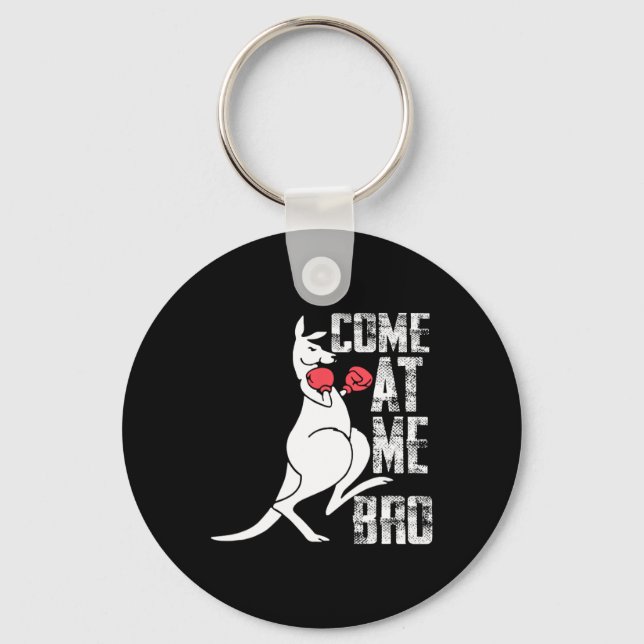 Boxing Kangaroo Come At Me Bro Jumping Kangaroos  Key Ring (Front)