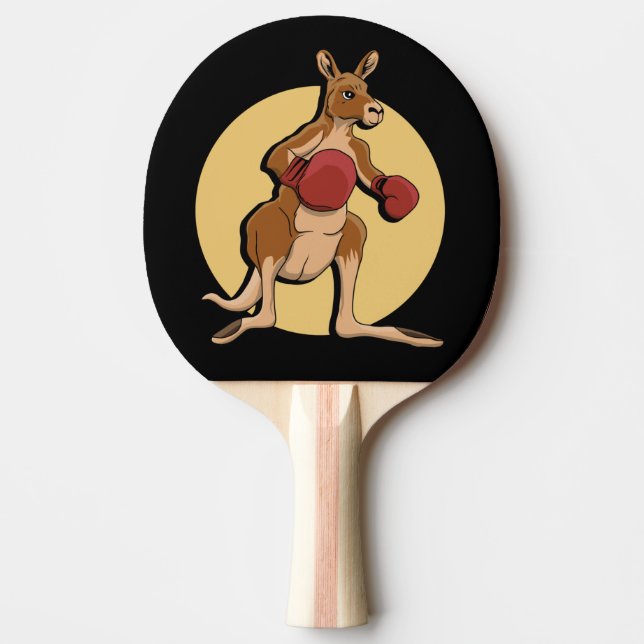 Boxing Kangaroo Ping Pong Paddle (Front)