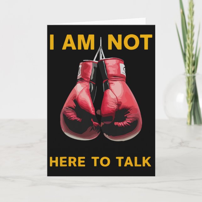 Boxing Kickboxing Boxing Lover Boxer Funny Saying  Card (Front)