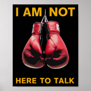 Boxing Kickboxing Boxing Lover Boxer Funny Saying  Poster