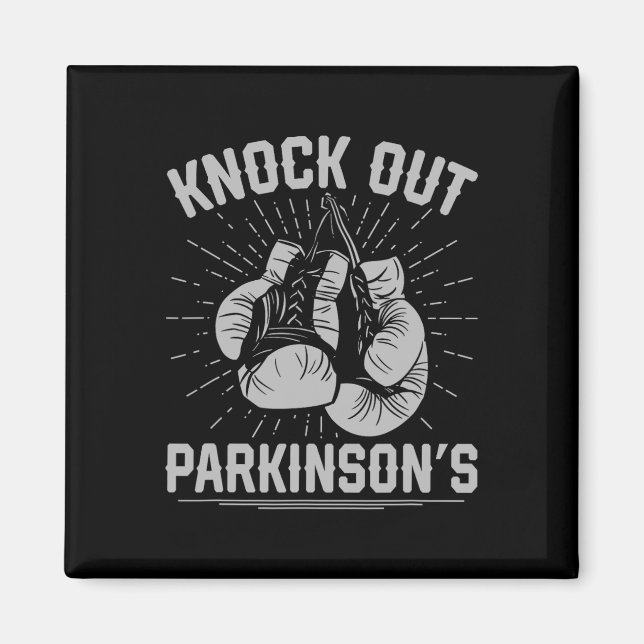 Boxing Kickboxing Fighter Knock Out Parkinsons  Magnet (Front)