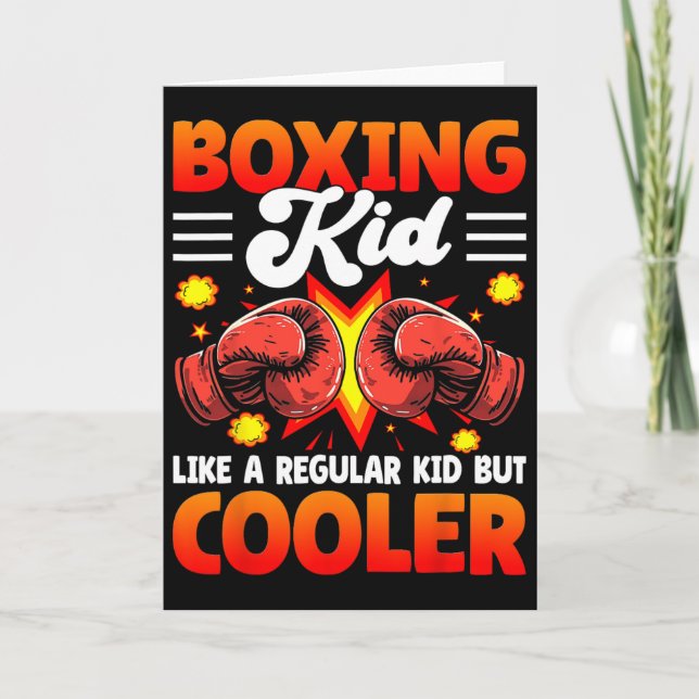 Boxing Kid Like A Regular Kid But Cooler - Boxer K Card (Front)