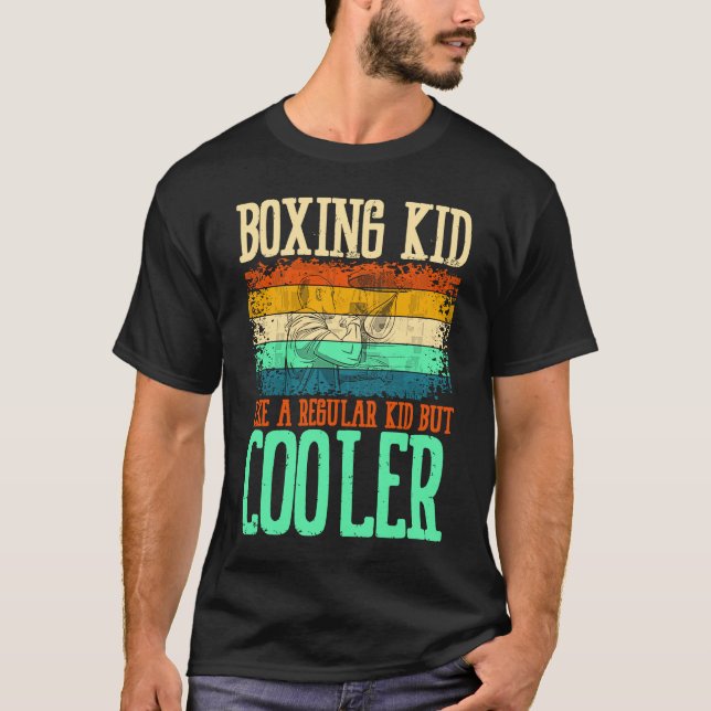 Boxing Kid Like A Regular Kid Gloves Fight Ring Pu T-Shirt (Front)