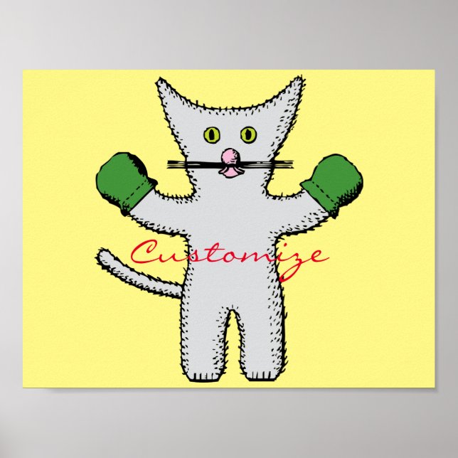 Boxing Kitten with Mittens Thunder_Cove Poster (Front)
