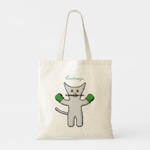 Boxing Kitten with Mittens Thunder_Cove Tote Bag