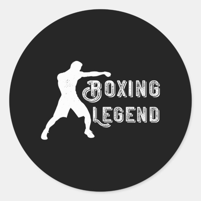Boxing Legend Kickboxing Boxer MMA Kickboxer Classic Round Sticker (Front)