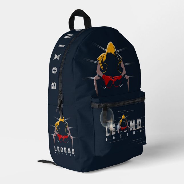 Boxing Legends |  Printed Backpack (Back Corner Left)