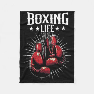 Boxing Life Kickboxing Lovers Kickboxer Profession Fleece Blanket