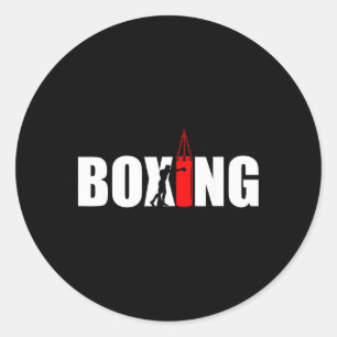 Boxing Lover Gym Boxer Kickboxing Kickboxer Enthus Classic Round Sticker