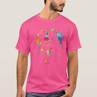 Boxing Martial Arts Colour Paint Splash Martial Ar T-Shirt