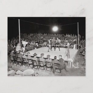 Boxing Match, 1919 Postcard