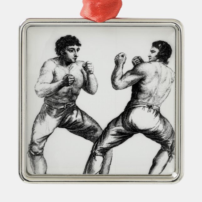 Boxing Match Metal Tree Decoration (Front)
