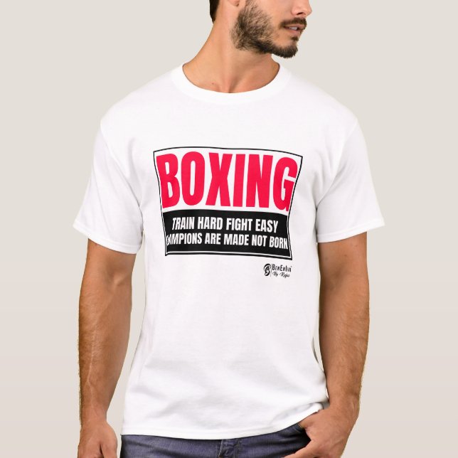 Boxing Men White T-Shirt (Front)