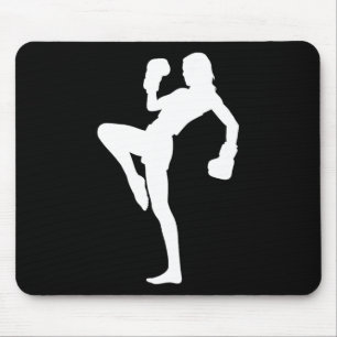 Boxing Men's Kickboxer Women's Boxing Kickboxing Mouse Pad