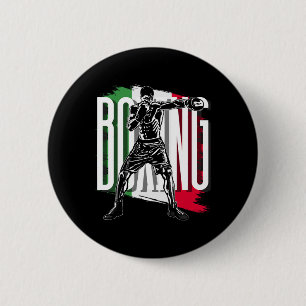 Boxing , Mexican Flag 6 Cm Round Badge