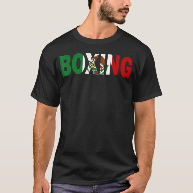 Boxing Mexico Flag T-shirt (Front)