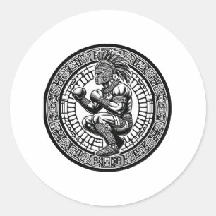 Boxing Mexico Funny Mexican Vintage Style Boxing M Classic Round Sticker