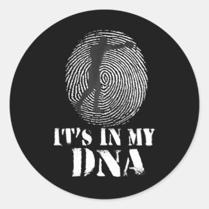 Boxing Mix Martial Art Fighting It's in my DNA Classic Round Sticker