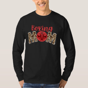 Boxing Mom Leopard Print Cute Mother s Day Sport T-Shirt