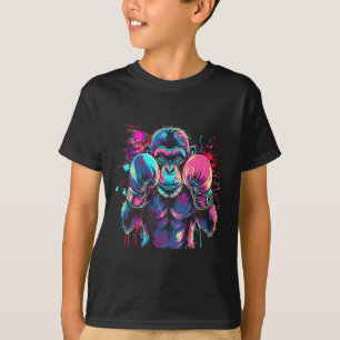 Boxing Monkey Lover Boxing Gloves Kickboxing Funny T-Shirt