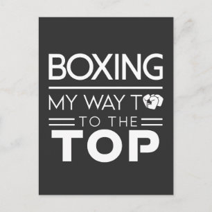 Boxing Motivation Quote Bold Minimal Typography Postcard