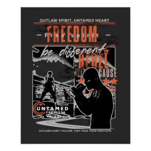 Boxing Motivation Rebel Fighter Gym & Training Poster