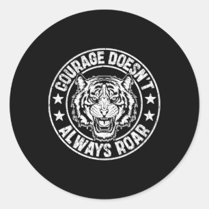 Boxing Motivational Courage Empowerment Classic Round Sticker