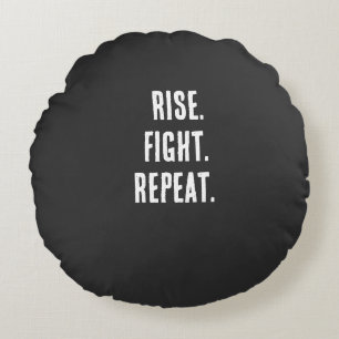 Boxing Motivational Shirt Round Cushion