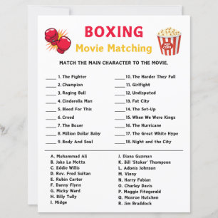 Boxing Movie Matching Game