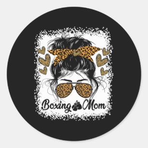Boxing Mum Boxing Mma Muay Thai Stylish Sports Mum Classic Round Sticker