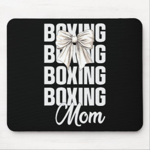 Boxing Mum Coquette Bow Cute Boxing Lovers Mothers Mouse Pad
