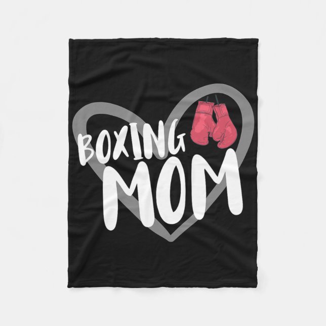 Boxing Mum  Fleece Blanket (Front)
