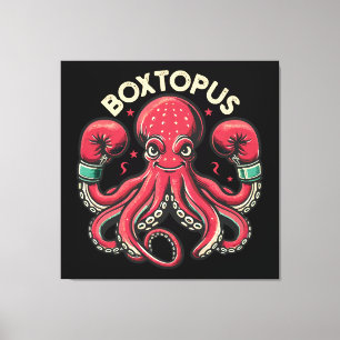 Boxing Octopus - Boxtopus Canvas Print