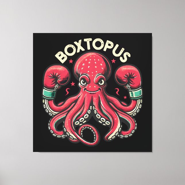 Boxing Octopus - Boxtopus Canvas Print (Front)