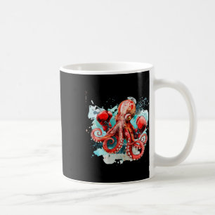 Boxing Octopus Lover Ocean Sea Creature Boxer Kick Coffee Mug
