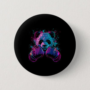 Boxing Panda Lover Boxing Gloves Kickboxing Funny 6 Cm Round Badge