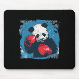 Boxing Panda Lover Boxing Gloves Kickboxing Funny Mouse Pad