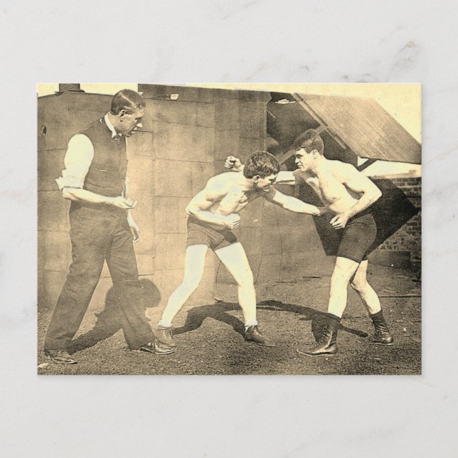 Boxing Practice 1913 Postcard (Front)