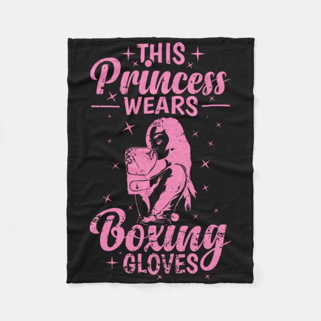 Boxing Princess  Fleece Blanket (Front)