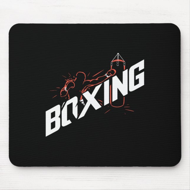 Boxing Punching Byg Boxing Kickboxing Boxing Lover Mouse Pad (Front)
