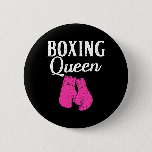 Boxing Queen Sport Fighting Boxer  6 Cm Round Badge (Front)