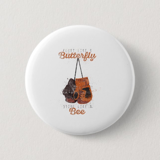 Boxing Quote  6 Cm Round Badge (Front)