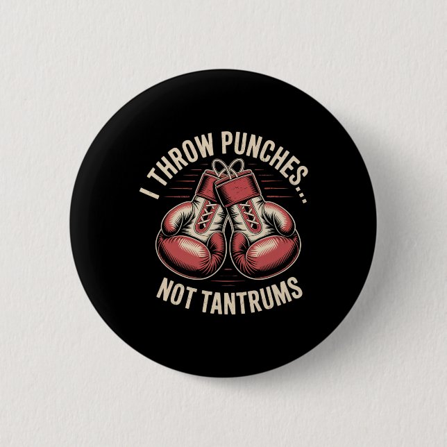 Boxing Quote Meme Strong Punches Zero Drama Punch  6 Cm Round Badge (Front)
