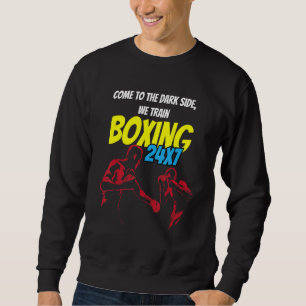 Boxing Quote Vintage Boxer Boxing Gloves Design Sweatshirt