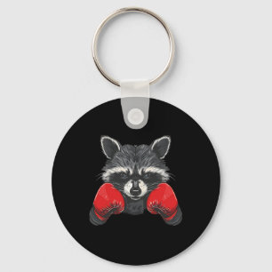Boxing Raccoon Lover Boxing Gloves Kickboxing Funn Key Ring