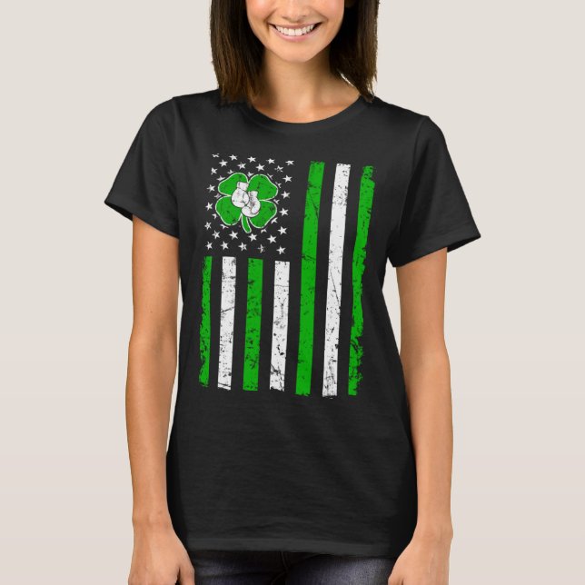 Boxing Retro St Patricks Day Irish Sport American  T-Shirt (Front)
