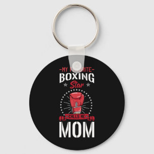 Boxing Ring Boxer Gloves Mum Coach Mother's Day  Key Ring