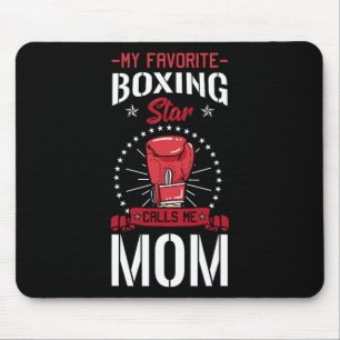 Boxing Ring Boxer Gloves Mum Coach Mother's Day Mouse Pad
